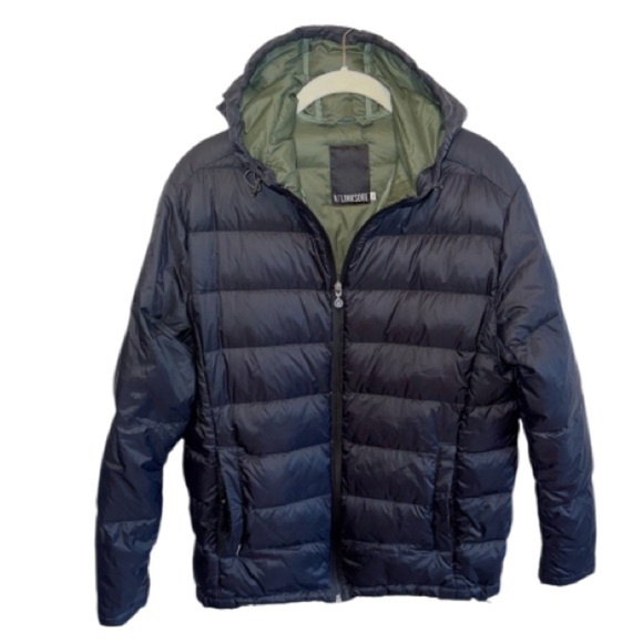Linksoul Down Mens Kirkwall Black Hoodie Jacket Twilight Jacket Sz Small Golf - Picture 11 of 12